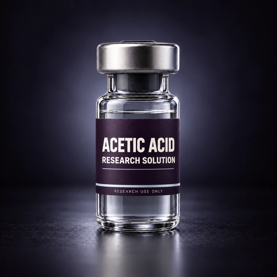 Acetic Acid — illustrative research vial